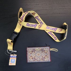 Lakers Lanyard NWT & homemade purse from Turkey